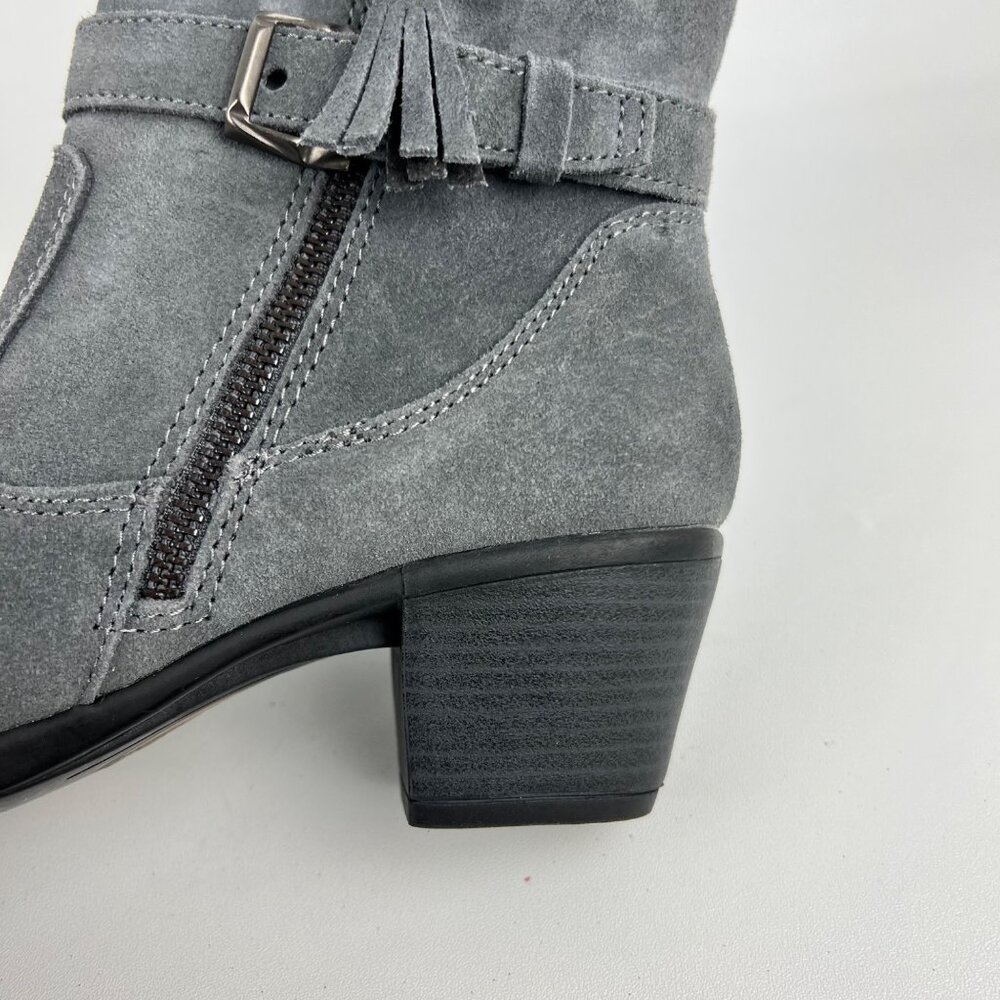 Earth Origins Womens Tori Gray Suede Ankle Booties Water Repellent size 9.5 - Picture 12 of 16
